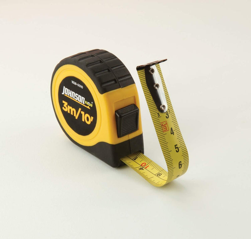 Johnson Level & Tool 1828-0010 Tape Measure Metric, 10-Feet 10 Foot Metric