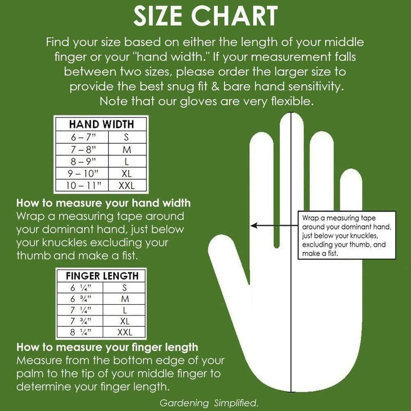 Pine Tree Tools Bamboo Gardening Gloves for Women and Men - S 1 Small