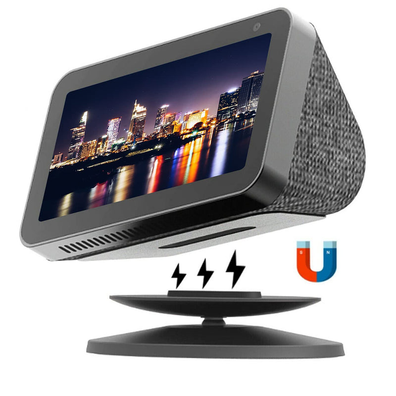 Kosnail Echo Show Stand for Echo Show 5 and Echo Show 8, Universal Adjustable Speaker Stand Mount Magnetic Holder with Aluminum Anti-Slip Base, 360 Degree Rotation, Tilt Function (Black) Show 5 Stand