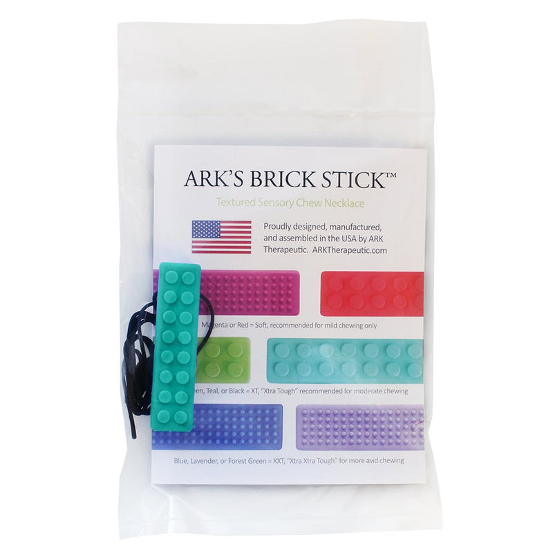 ARK's Brick Stick XT Textured Chew Necklace Made in The USA (Teal, Extra Tough)