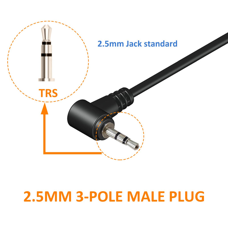 Callez 3.5mm Female to 2.5mm Male Headphone Adapter Cable Connector, Suit for Smartphone Headset Convert to 2.5mm Jack Work for Telephone and Cordless Phones with 2.5mm Headset Jack