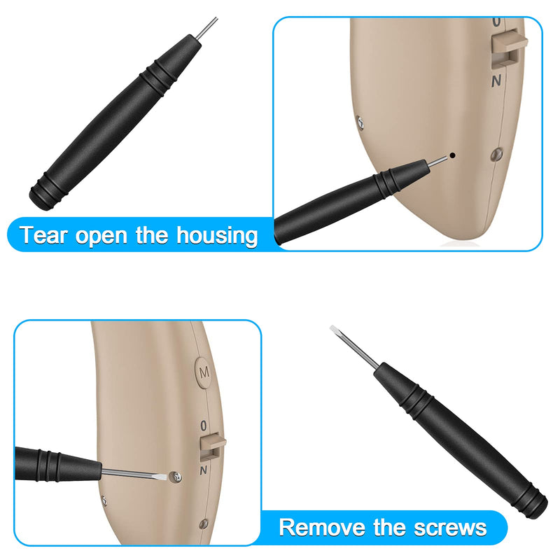 Hearing Aid Cleaning Kit, Hearing aid Cleaning Tools, Hearing Aid Brushes for Cleaning, Hearing Aid Earbuds Amplifier Earphone Earbuds Airpod Cleaner Kit, Hearing Aid Accessories with case (8 Pcs)