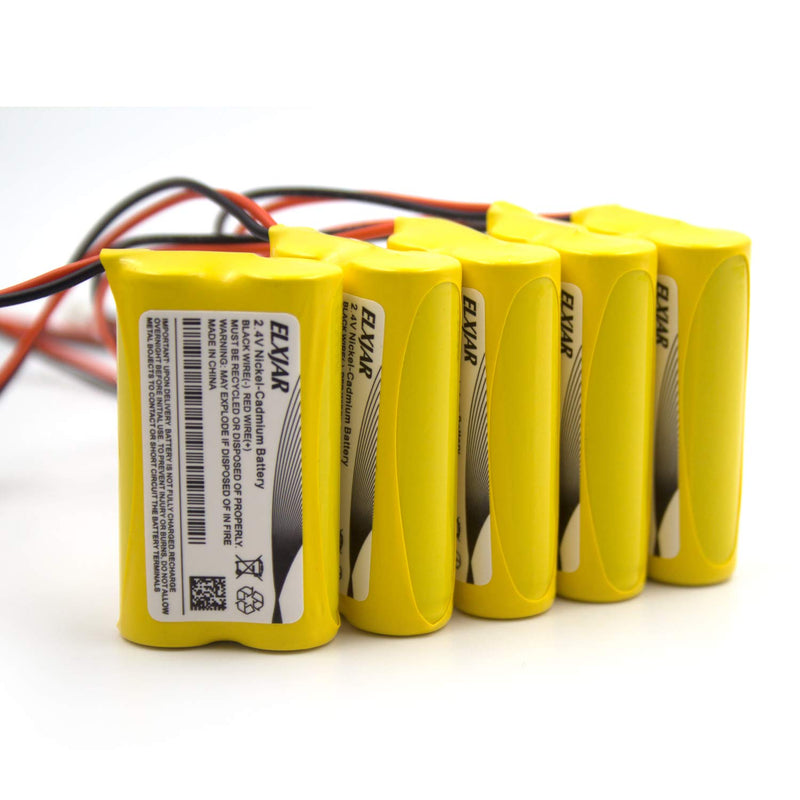 (2-Pack) 2.4V 600mAh BP2-A Dual-LITE Ni-CD Battery Pack Replacement for Exit Sign Emergency Light, CSXWREB3 HUBBEL Battery, BP2A BP2-0A 0BP2-0A