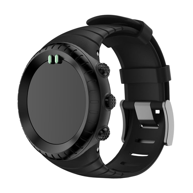 PATROHOO Suunto Core Strap, Rubber Replacement Watch Band for Suunto Core SS014993000. black