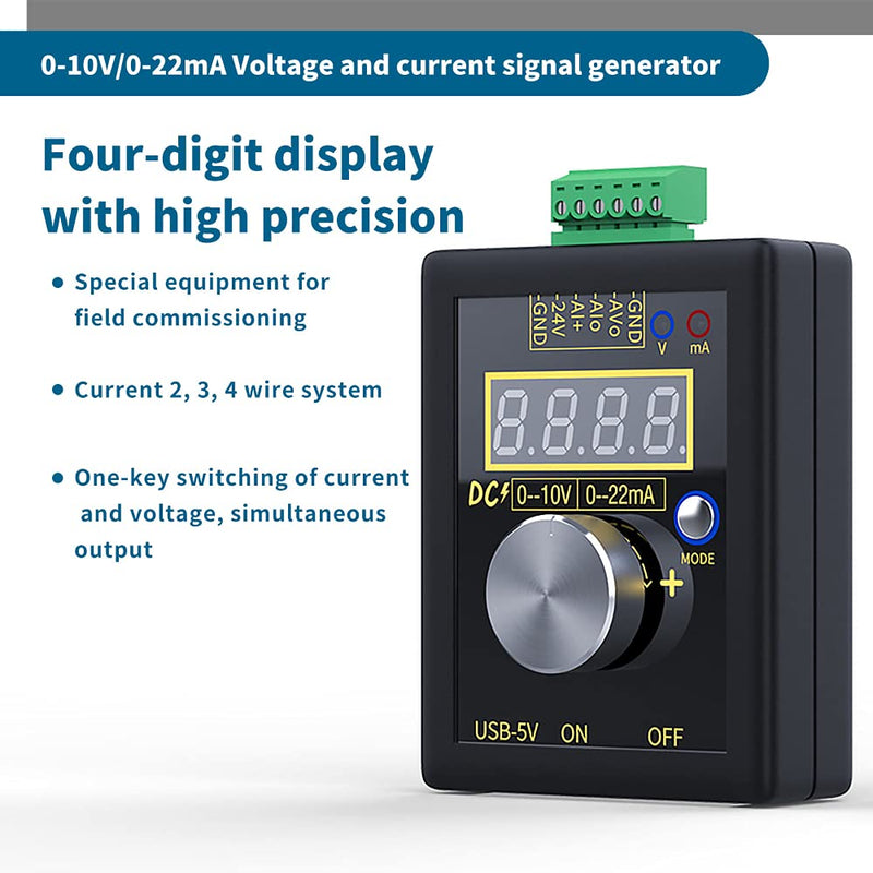 DollaTek SG-002 Digital 0-22mA 0-10V Voltage Signal Generator Current Transmitter Professional Electronic Measuring Instruments