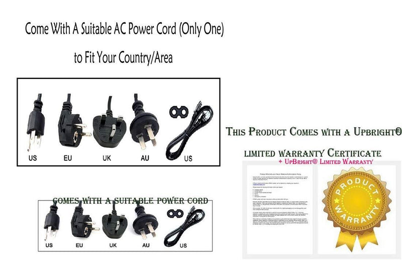 UpBright 24V AC/DC Adapter Compatible with HID Fargo DTC4250e DTC4500e X001800 HDP5000 DTC1000 DTC1250e DTC4000 DTC4500 DTC550 DTC500 DTC300 HDP600 X001500 X001400 C10 C11 C15 C16 C25 C30 M30 Printer