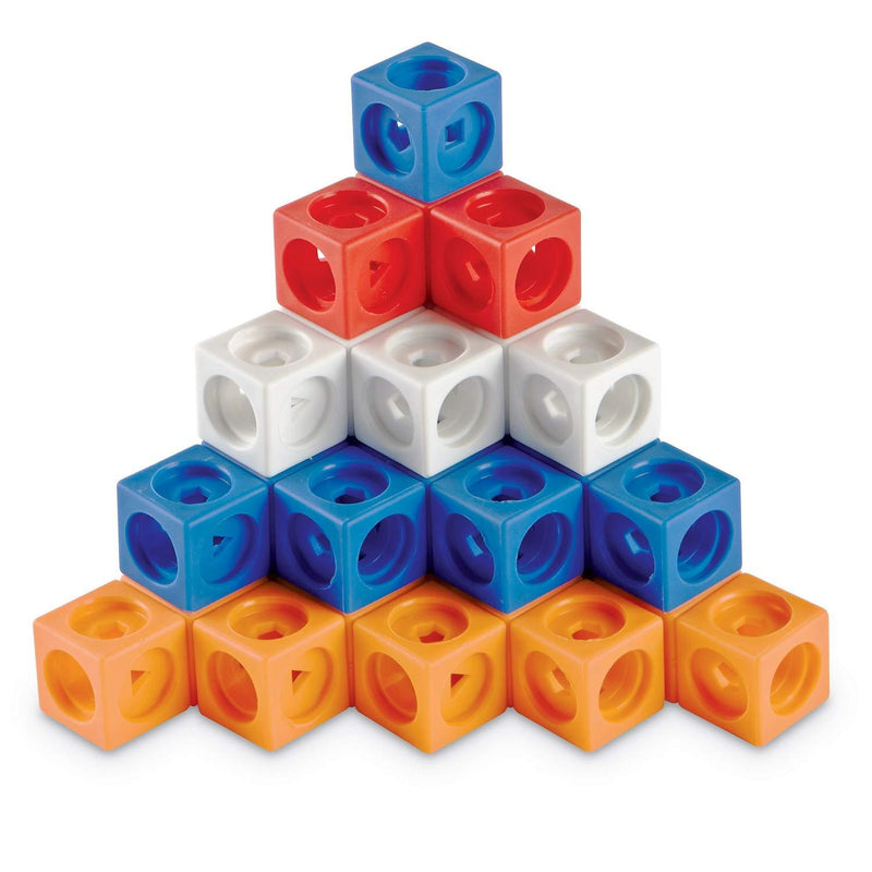 Learning Resources STEM Explorers, Math Cubes, Develops Critical Thinking Skills, Early Math Skills, Mathlink Builders, 100 Pieces, Ages 5+ Mathlink Cubes