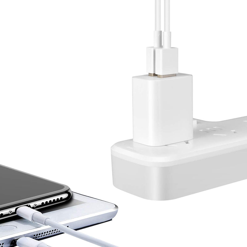 USB Wall Charger Block 2Pack Dual Port Cube Plug Power Charging Adapter Brick for Apple iPhone 11 Pro/XS Max/XR/X/8 Plus/7/6S/6/SE Box