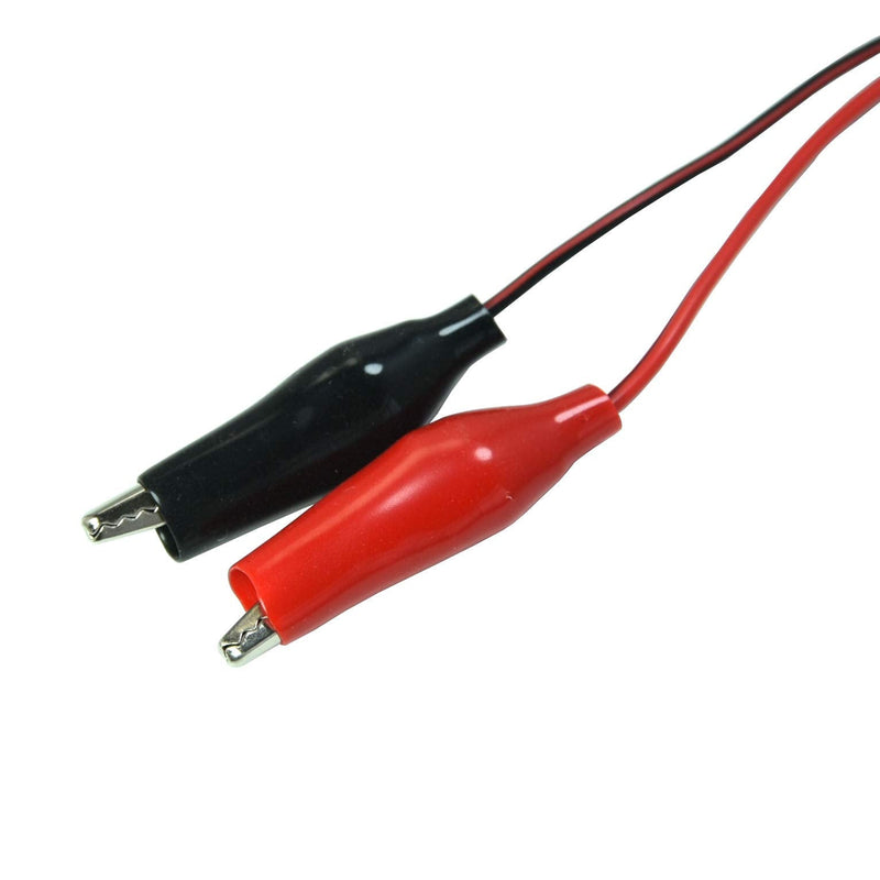 FILSHU 2 PCS 5.5x2.1mm DC Power Plug Male Connector to Dual Alligator Clip Cable 50cm DC MALE
