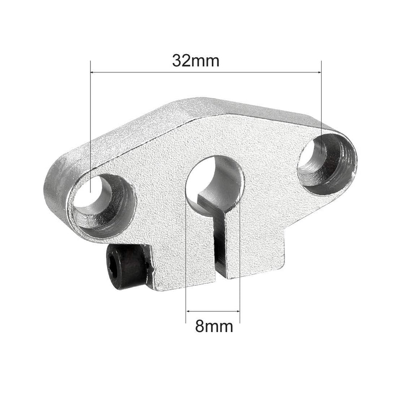 uxcell 4PCS SHF8 Aluminum Linear Motion Rail Clamping Rod Rail Guide Support for 8mm Diameter Shaft