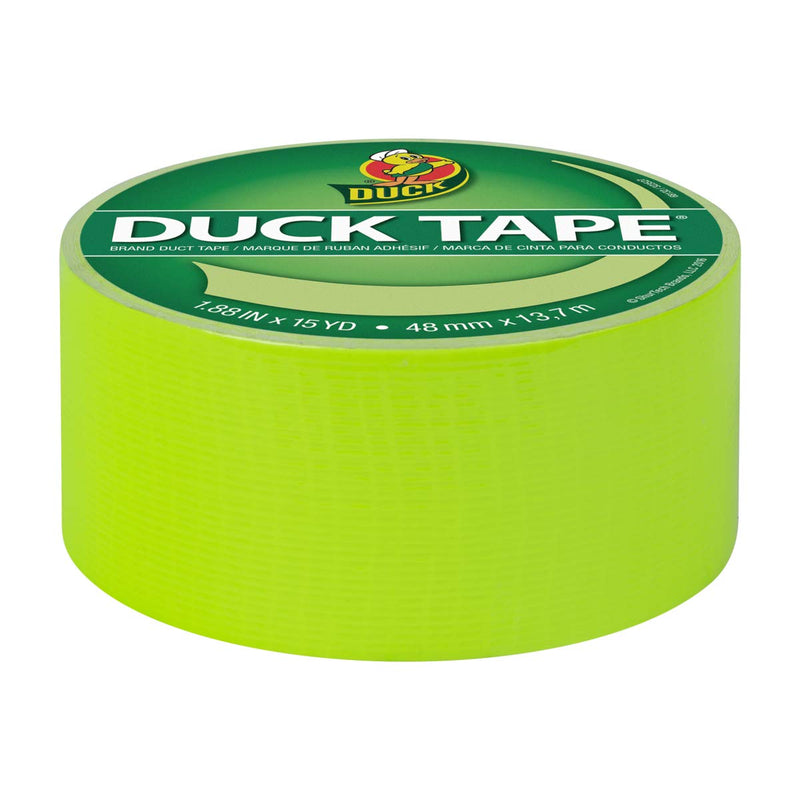 Duck 285225 Duct Tape, Fluo rescent, 1.88 Inches x 15 Yards, Single Roll, Fluorescent Citrus