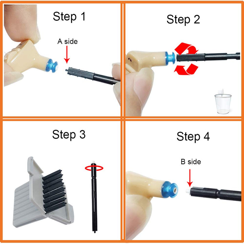 Hearing aid Wax Guards Filters Cerumen Stop Wax Traps for Phonak, Unitron, Widex Hearing aids Cleaner with Cleaning Brush kit Tools and Carry case – 6Packs/48 Filters
