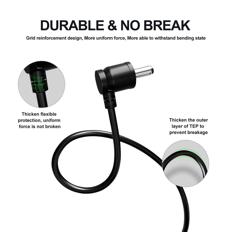 OLAIKE Indoor/Outdoor DC Power Adapter for Ring Spotlight Cam Battery&Ring Stick Up Cam Battery 3rd Gen,Weatherproof Cable(5m/16ft) to Continuously Charge Cam,No Need to Change Batteries,Black （16 ft/5 m）Black