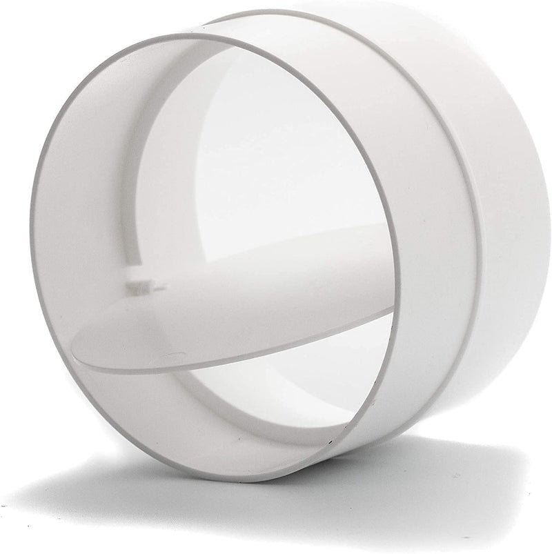 Vent Systems 4'' Inch Backdraft Damper - Backflow Shutter - ABS Plastic - One-Way Airflow Ducting Insert - Inline Fan Vent Deflector 4'' Inch - Pack of (2) 2