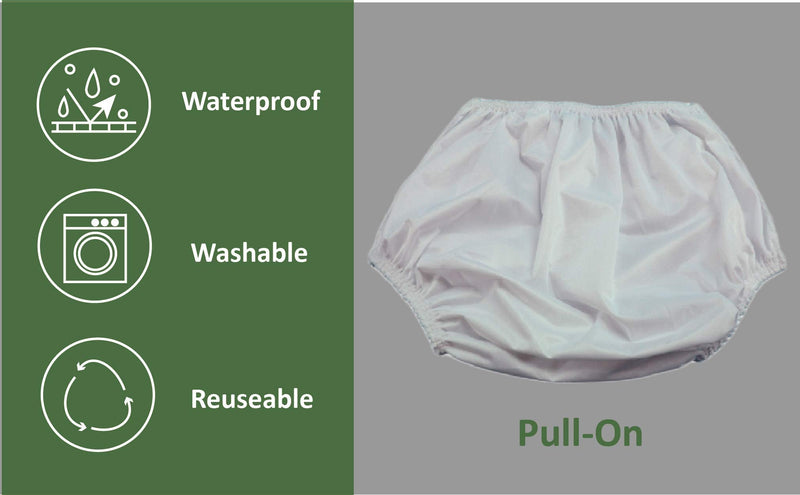 ObboMed MT-3503G/MT-3503N “New Larger Leg Circumference” Reusable Washable Underwear Waterproof Pull-On Incontinent Under Pants, for Patients, Elders , Adult Men and Women – White (XL: 40-46 inches) X-Large (Pack of 1)