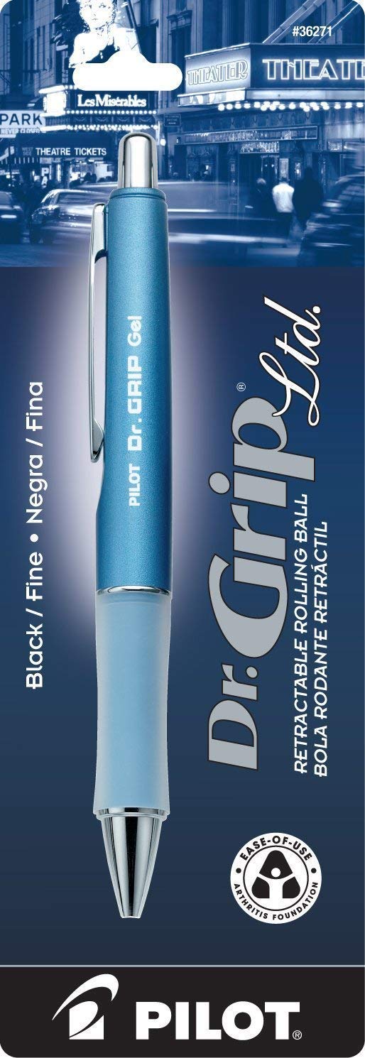 PILOT Dr. Grip Limited Refillable & Retractable Gel Ink Rolling Ball Pen, Fine Point (Assorted)