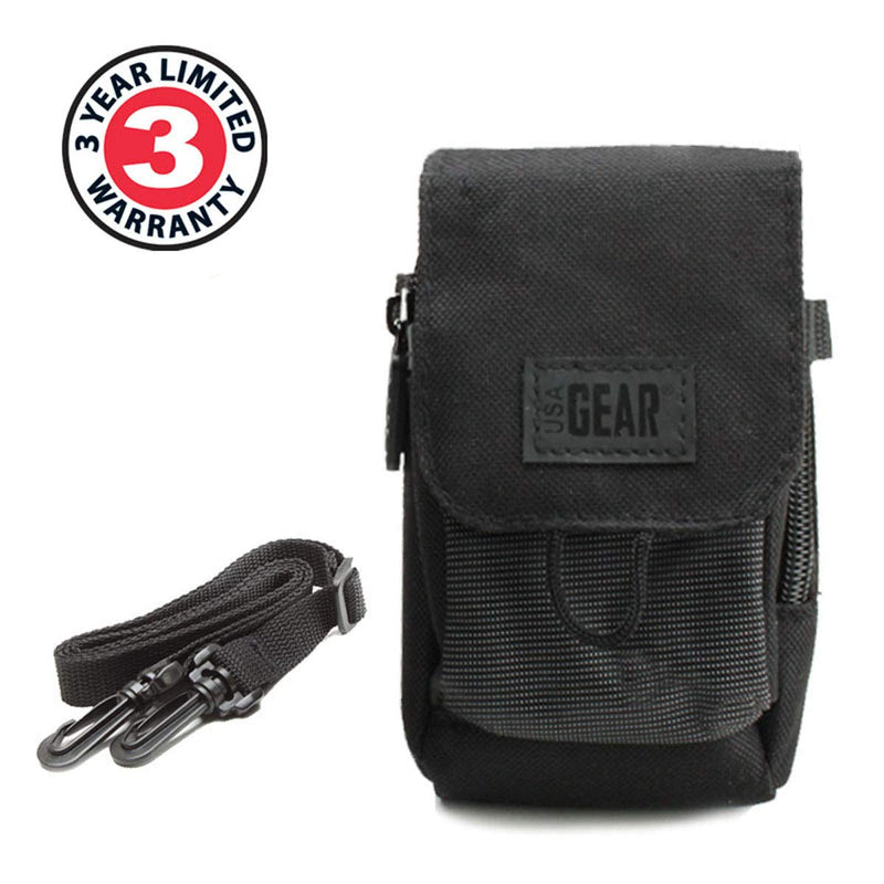 USA Gear Laser Rangefinder Case Holster with Shoulder Strap and Belt Loop - Compatible with Nikon 8397 ACULON AL11, TecTecTec VPRO500, Gogogo Sport, Coolshot 20, Monarch 7I, Vortex Optics, and More