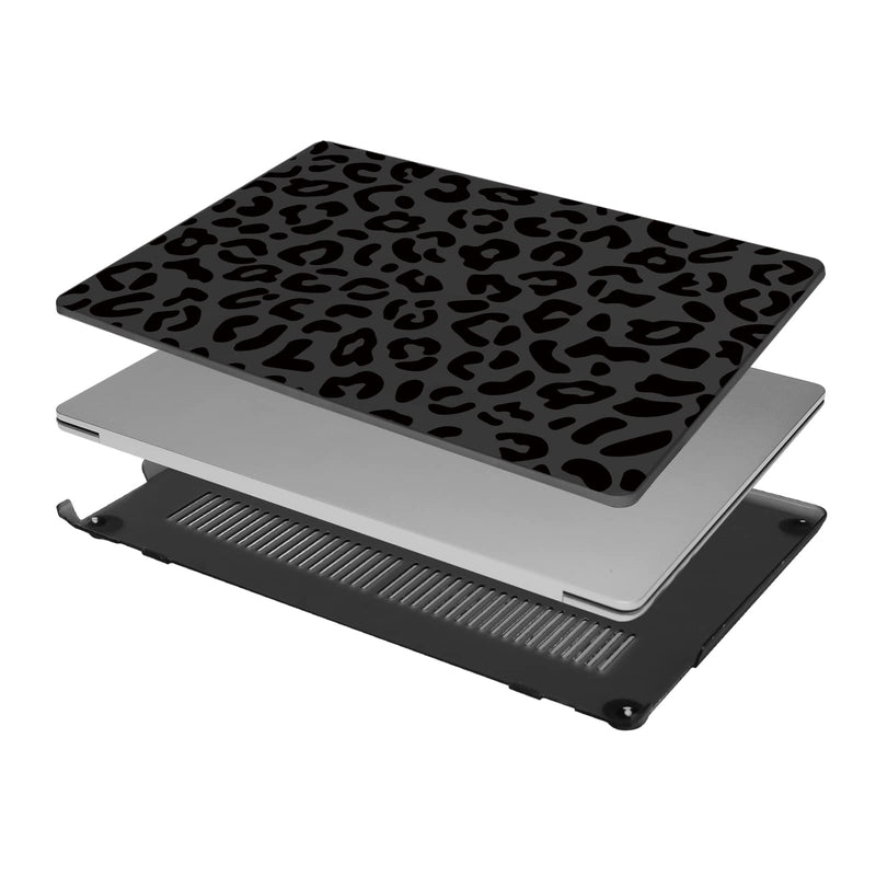 MOSISO Case Compatible with Surface Laptop 5/4/3/2 13.5 inch 2022-2018 with Alcantara Keyboard (Models: 1950&1958&1867&1769), Plastic Leopard Grain Hard Case&Keyboard Cover&Screen Protector, Black