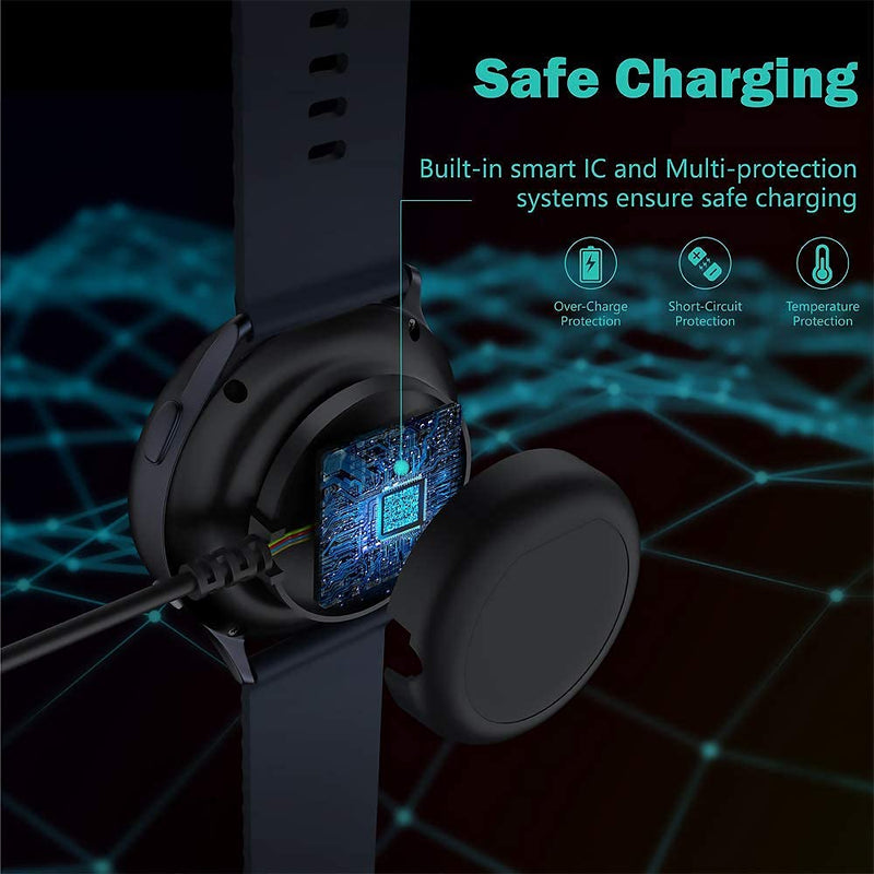 Galaxy Watch 4/3 Active 2 Charger EMallee Charging Dock for Samsung Galaxy Watch4 Classic Watch3 Active & Active2 Accessories 2 Pack