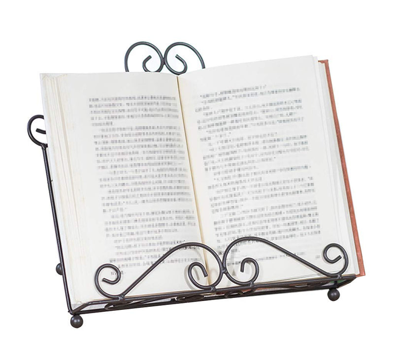 Reading Stand Book Holder, Small Cookbook Holder Stand - Foldable Book Stand Bookrest, Kitchen Cookbook Holder Reading Rest Cookbook Stand Holder with 2 Weighted Chains