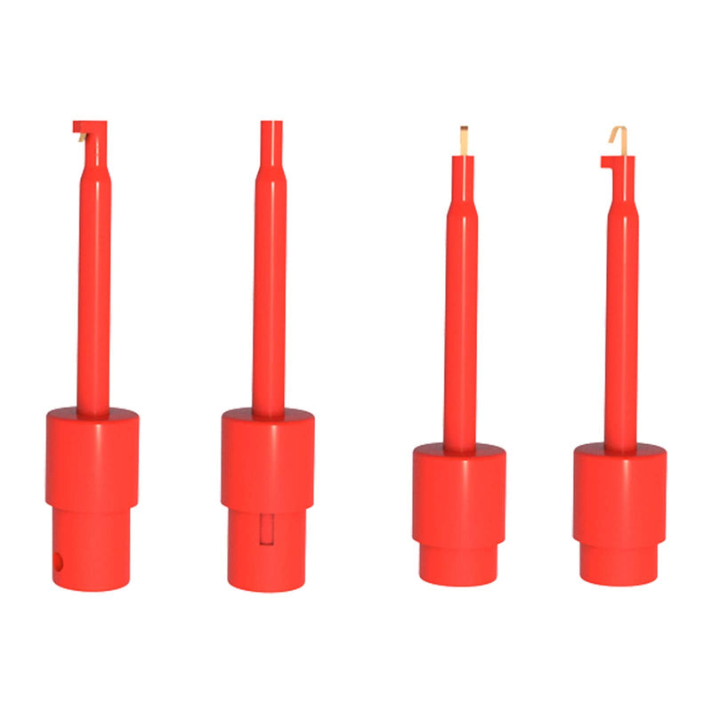Goupchn 2PCS 4mm Banana Plug to Minigrabber Test Hook Clips Test Leads Copper Soft Cable Wires for Multimeter Electrical Testing 500V 5A 2 Pack