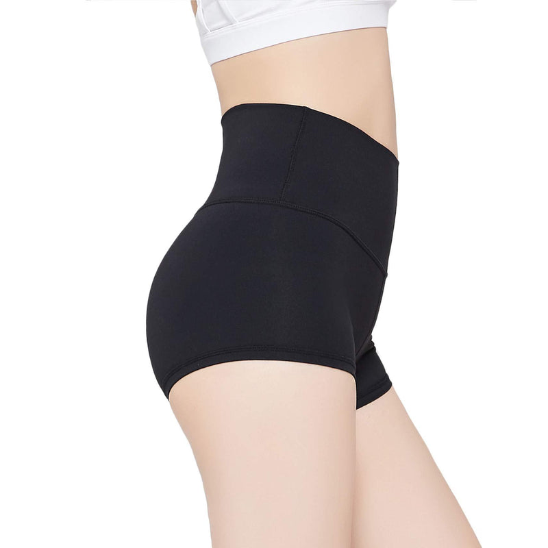 Starlemon Women Biker Shorts High Waisted Tummy Control Yoga Shorts 2"/7" Workout Running Shorts with Side Pocket 2" Black X-Small