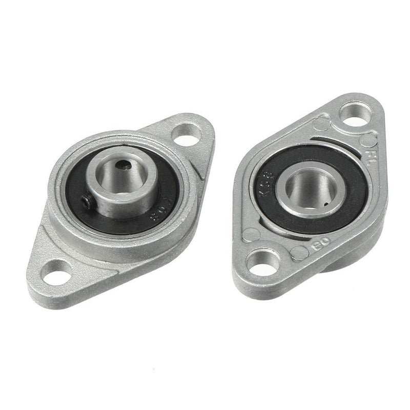 S SYDIEN 4Pcs 8mm/0.31" ID Silver Zinc Alloy Pillow Block Flange Bearing Self-Alignment KFL08