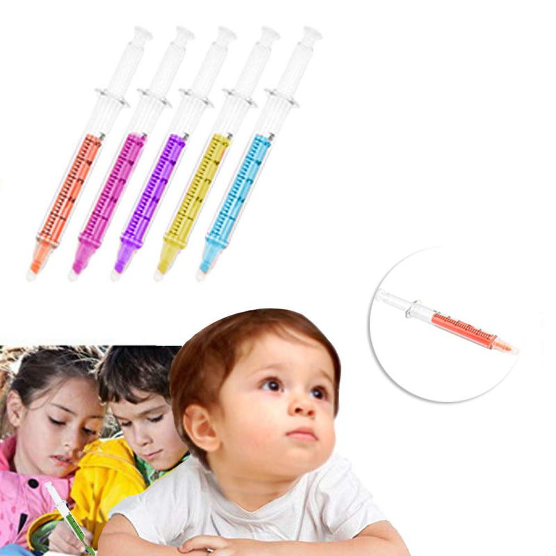 SunAngel Syringe Highlighter Pens with 6 Colors (24pc)