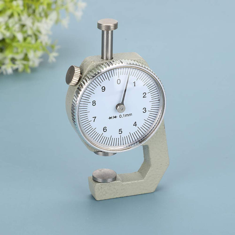 Thickness Gauge, 0-10mm x 0.1mm Precision Accuracy Round Dial Display Thickness Test Dial for Leather Cloth Accuracy