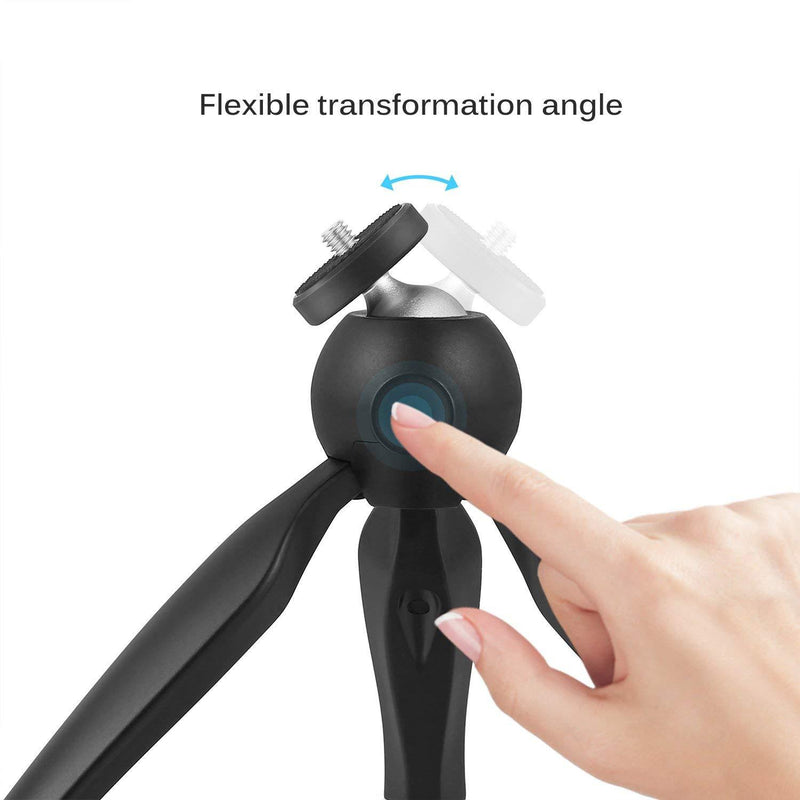 Coolux Mini Tripod Projector Mount with 360 Degrees Rotatable Heads for Projectors DSLR DVR Cameras Mini Webcam, Mount with Metal Ballhead for Camera … (Black) Black