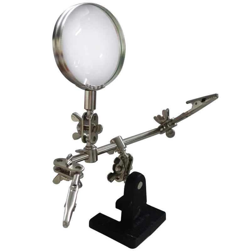 House of Goods - Third hand with clamp and magnifying glass - welding aid - with 2x magnifying glass