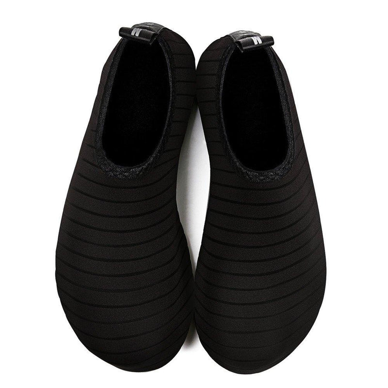 Womens and Mens Kids Water Shoes Barefoot Quick-Dry Aqua Socks for Beach Swim Surf Yoga Exercise 3.5-4 Tw.black