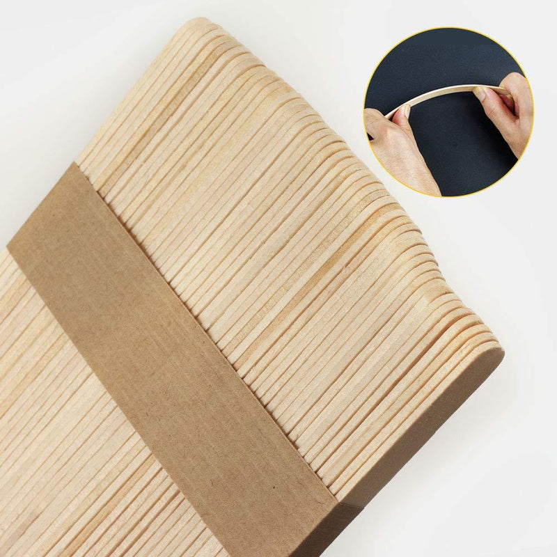 Chuya Wood Craft Sticks Garden Label Wooden Popsicle Ice Cream Sticks for Hand DIY Craft (4.5 inch 200 Pack) 4.5 inch 200 Pack