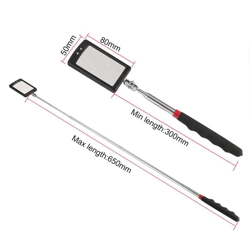 Ailenyun Telescoping Lighted Inspection Mirror，Telescoping LED Lighted Flexible Inspection Mirror 360 Swivel for Extra Viewing Model-1