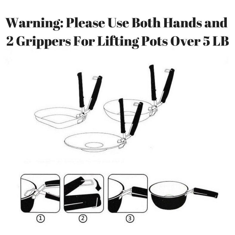 Set of Two Gripper Clips for Moving Hot Plate or Bowls with Food Out, from Pressured Cooker, Microwave, Oven, Air Fryer. Green