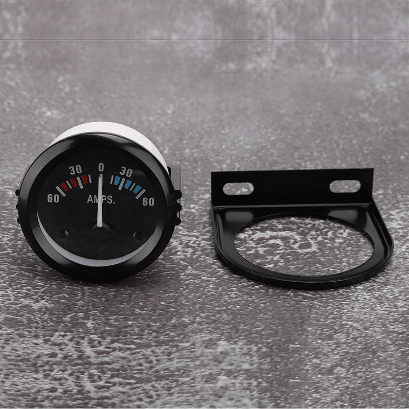 Acouto DC 12V Ammeter Guage 2 Inch 52mm Car Ammeter Voltmeter 60-0-60A AMP Gauge Volt Meter for Car Motorcycle Vehicle Tractor Modificaton 60 Amp Ammeter Alt Gauge