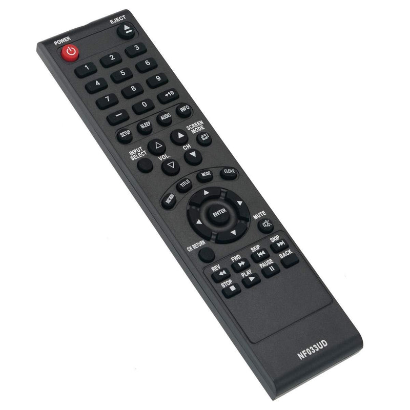 NF033UD Replace Remote Control Applicable for Sylvania LCD TV LD190SS1 LD320SS2 LD190SS2 LD195SSX LD320SSX LD320SS2 A9DF1UH LD320SS1 Emerson TV LD190EM1 LD190EM2 LD260EM2 LD320EM2 RLD190EM1 RLD190EM2