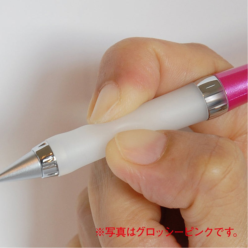 Uni Mechanical Pencil, Slim Model with White Alpha Gel Grip, 0.5mm, Noble Pink (M5807GG1PN.13)