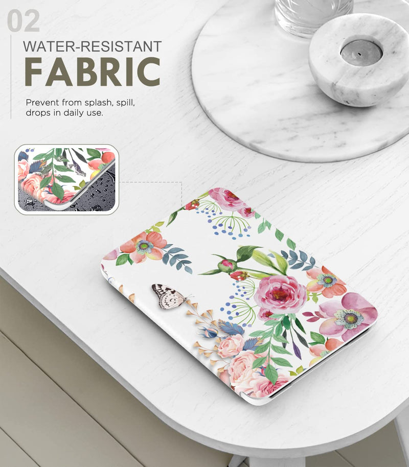 MoKo Case Fits 6" All-New Kindle (11th Generation-2022 Release), Lightweight Shell Cover with Auto Wake/Sleep for Kindle 2022 11th Gen e-Reader, Fragrant Flowers