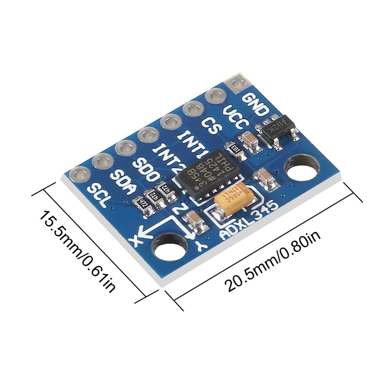 8Pcs GY-291 ADXL345 3-Axis Digital Three-axis Acceleration of Gravity Tilt Inclination Module IIC/SPI Transmission for Ardu ino 8