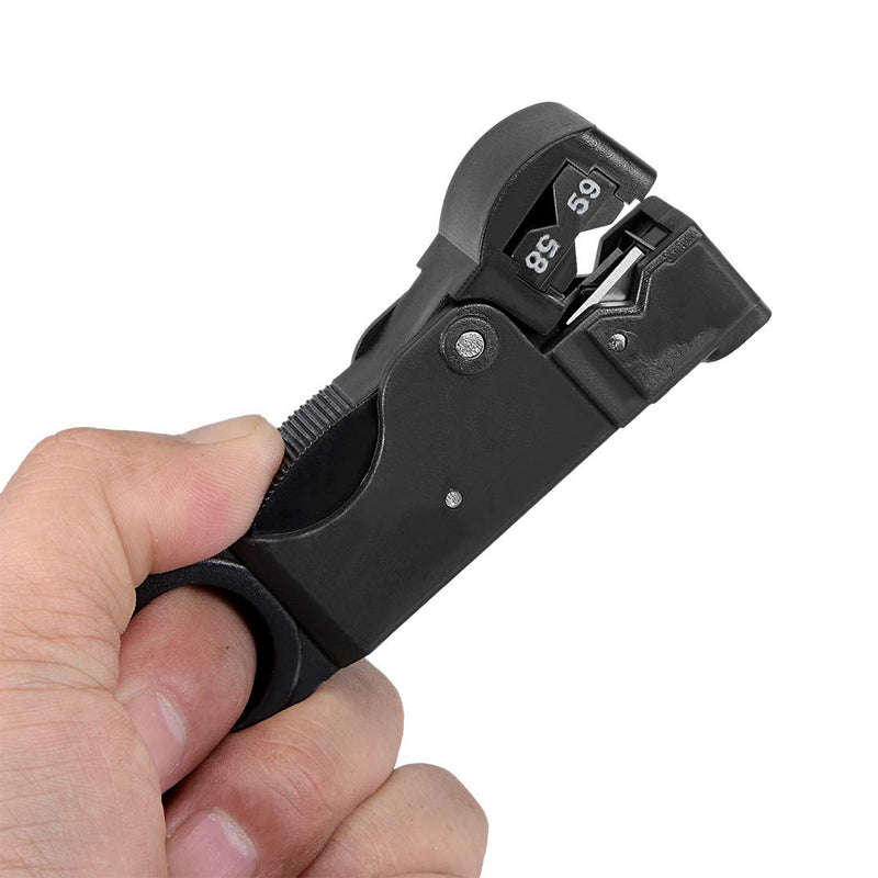 uxcell Rotary Coax Coaxial Cable Stripper Cutter Tool for RG58 RG59 RG62 RG3c RG4c, 3-Blades Model 2pcs