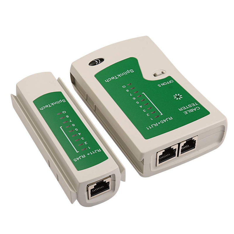 Hiija LAN Network Cable Tester/Continuity Tester for RJ45 RJ11 RJ12 Data Cable Twisted Pair Connections, CAT5/CAT6/CAT7 UTP LAN Wire Test Tool