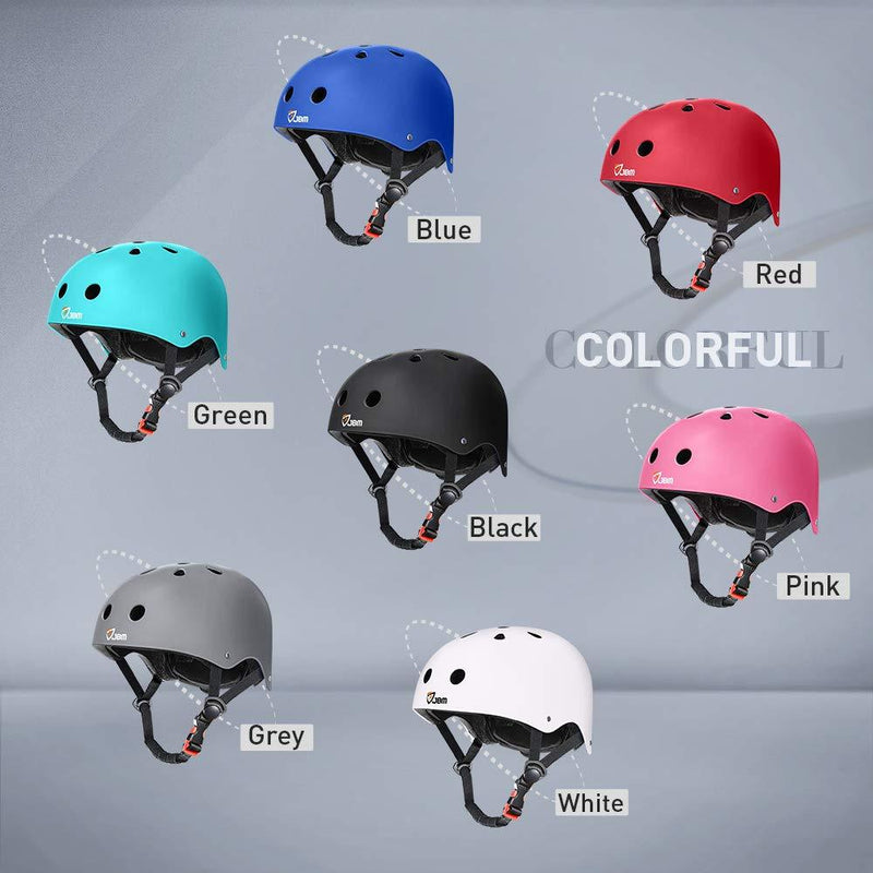 JBM Skateboard Helmet Impact Resistance Ventilation for Multi-Sports Cycling Skateboarding Scooter Roller Skate Inline Skating Longboard Black Small
