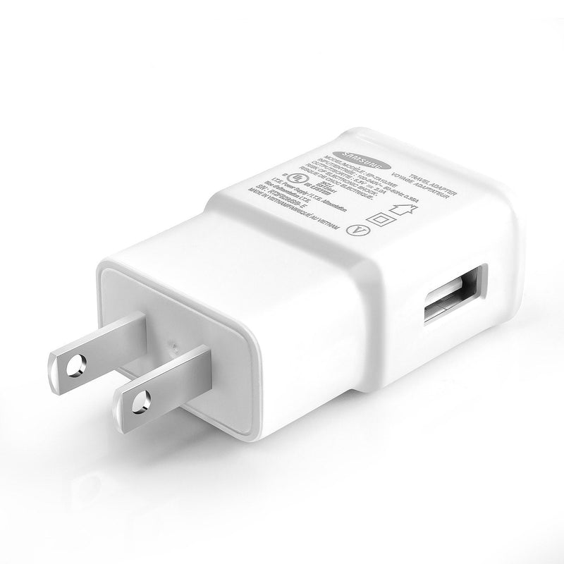 Samsung Charger EP-TA10JWE, 5.0V 2Amp Charger Adapter with Samsung Data Sync Cable ET-DQ11Y1WE for Galaxy S5/Note 3 - Non Retail Packaging - WHITE