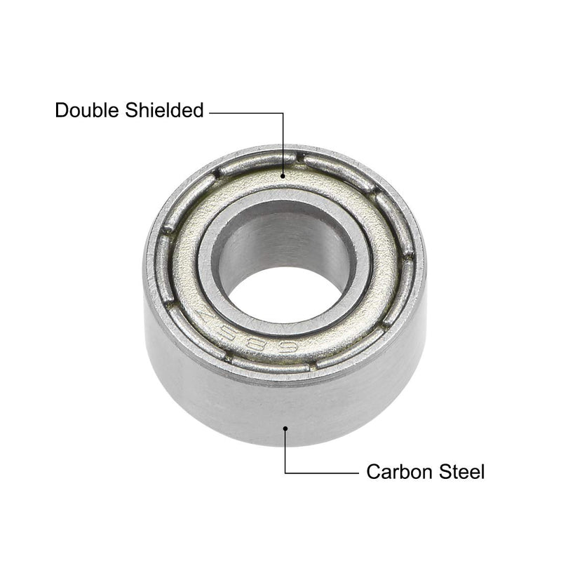 uxcell 685ZZ Deep Groove Ball Bearings Z2 5mm X 11mm X 5mm Double Shielded Carbon Steel 12pcs 5mmX11mmX5mm 12