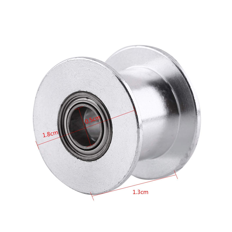 5pcs Synchronous Pulley, 10mm Smooth Roller Gt2 Aluminum Pulley for 3D Printer Accessories Belt Width 10mm Timing Belt