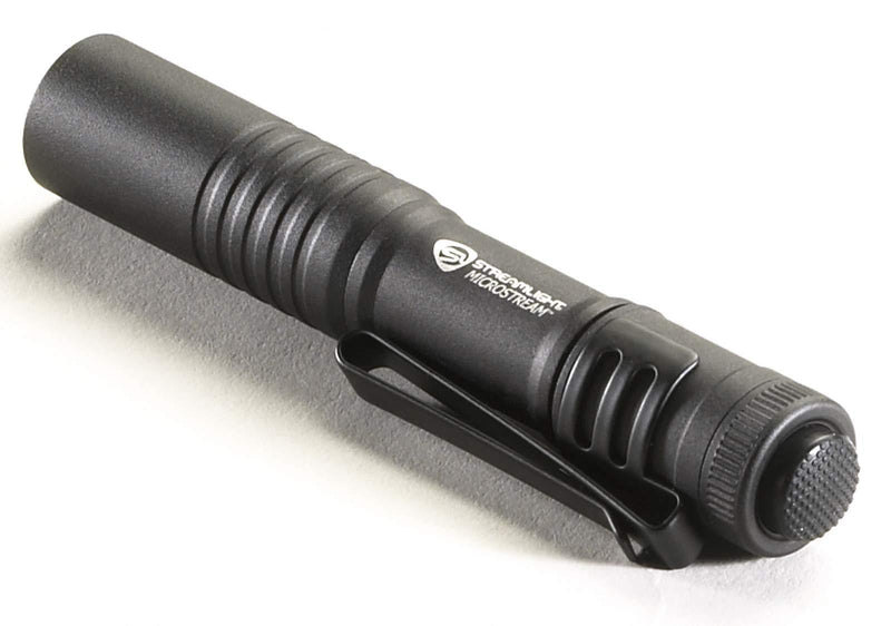 Streamlight MicroStream Ultra-Compact Aluminum Body with AAA Alkaline Battery, 3.5 Inch - 1.04 oz - 45 Lumens - 66318, Black 3.6 inches Alkaline, 45 Lumen Standard Packaging