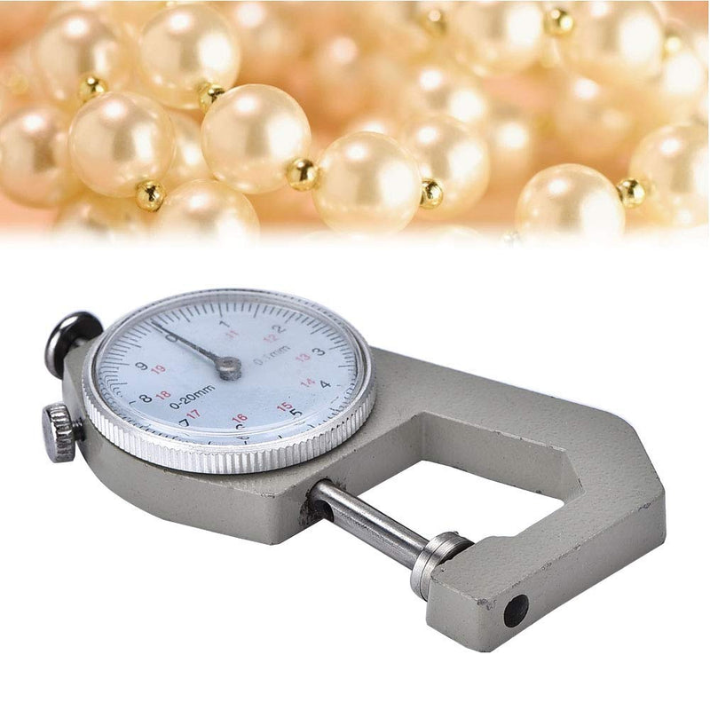 Measuring Gauge,0-20mm 0.1mm Precision Pearl Thickness Bead Diameter Flat Head Pointer Instruments Portable Gauge Calipers for Jewelry Crafts Makers