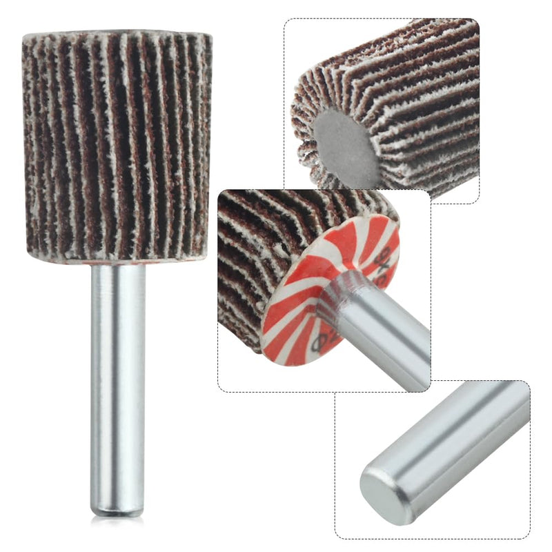 TOVOT 20×25×6MM flap sander grit 80 flap sander for grinding and polishing - 10 pieces 2 cm