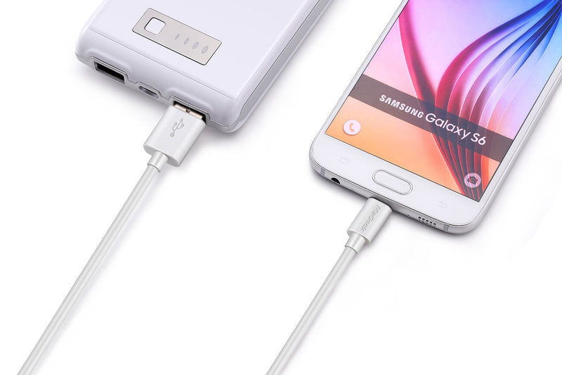 Micro USB Cable (2-Pack)(10ft), MaGeek Extra Long High Speed USB Charge and Sync Cord for Samsung, Nexus, LG, Motorola, Android Smartphones and More (White) 2pcs_White